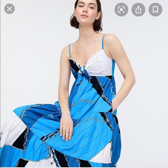 NWT JCREW Cotton Poplin Max in Ratti Regatta print - Picture 2 of 6